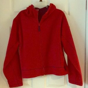 Red Old Navy fleece jacket